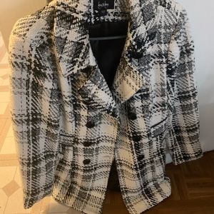 Black and white coat